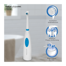 Brosse à dents électrique Proficare PC-EZ 3054 Blanc/Bleu