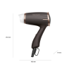 Sèche-cheveux pliable 1400W Proficare marron PC-HT 3009 Marron