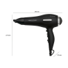 Sèche-cheveux professionnel 2200W Proficare PC-HT 3017 Noir