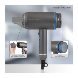 1800W Proficare PC-HT 3082 Hair dryer Blue/Anthracite