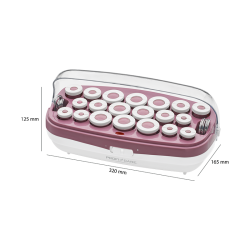 Bigoudis Chauffants  Blanc et Bordeaux Proficare PC-LW 3028