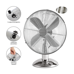 Stainless steel 25 cm Proficare PC-VL 3062 M table fan