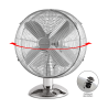 Ventilateur de table design Inox 25 cm Proficare PC-VL 3062 M