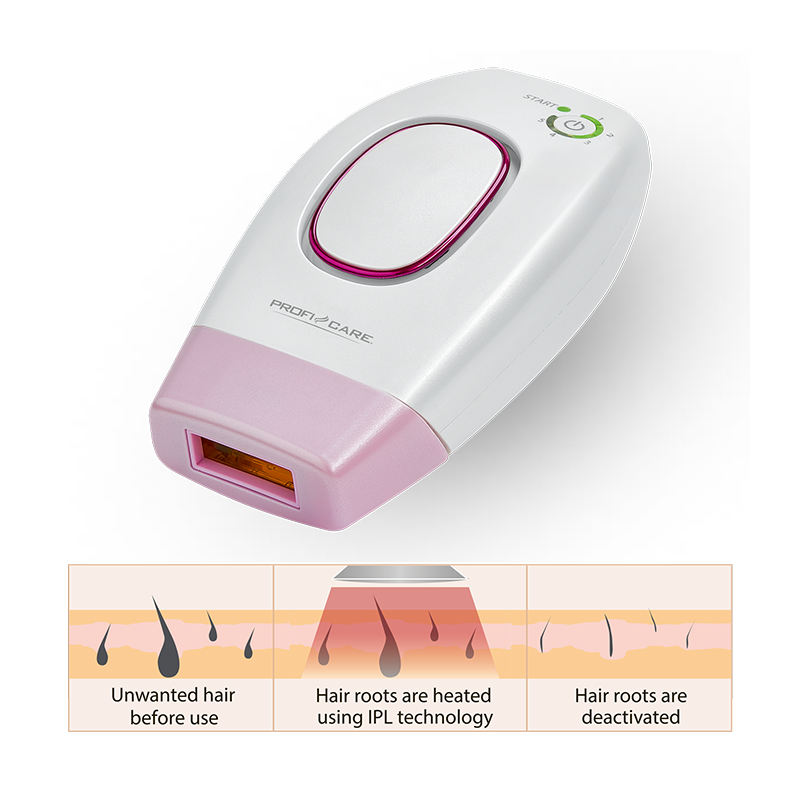 3024 epilator Pink PC-IPL light Proficare pulsed