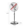 Ventilateur sur pied design Inox 40cm Proficare PC-VL 3064 MS