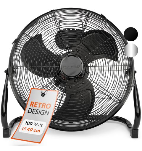 Stainless steel designer air fan Black 40cm Proficare PC-VL 3065 WM Black
