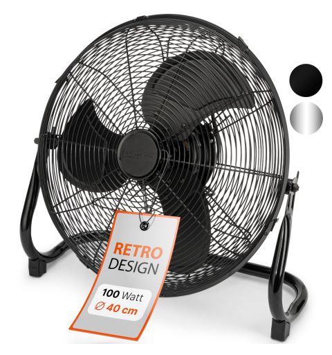 Stainless steel designer air fan Black 40cm Proficare PC-VL 3065 WM Black