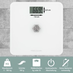 Proficare PC-PW3112-White kinetic bathroom scale