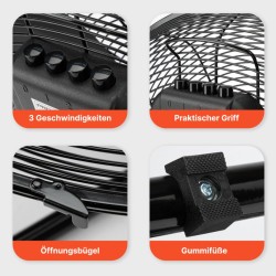 Brasseur d'air design Inox Noir 40cm Proficare PC-VL3065WM-Noir