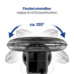 Ventilateur de table design Noir 25 cm Proficare PC-VL3062M-Noir