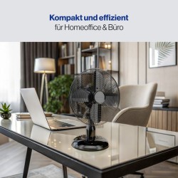 Ventilateur de table design Noir 25 cm Proficare PC-VL3062M-Noir
