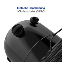 Ventilateur de table design Noir 30 cm Proficare PC-VL3063M-Noir