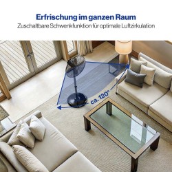 Ventilateur sur pied design Noir 40cm Proficare PC-VL3064MS-Noir