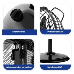 Proficare PC-VL3064MS-Black 40cm Design Stand Fan