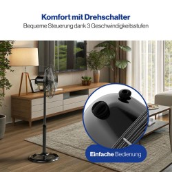 Proficare PC-VL3064MS-Black 40cm Design Stand Fan